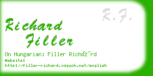 richard filler business card